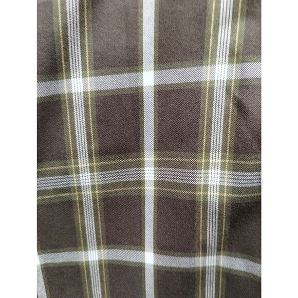 Ariat Mens Size Large Pro Series Brown Plaid Long Sleeve Button Up Classic Shirt - Picture 2 of 7